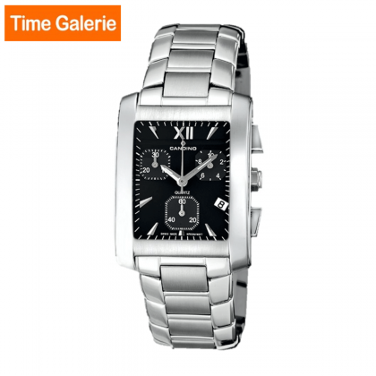 Candino CDOWC7508/3 Skyrock Chrono Silver Stainless Steel Strap with Black Dial Casual Men Watch